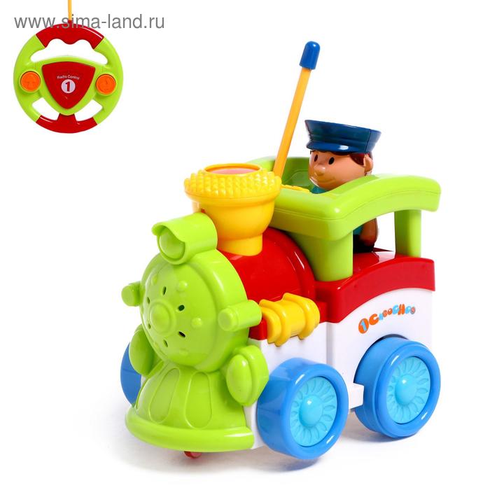 

Паровоз радиоуправляемый «Путешествие», работает от батареек, МИКС