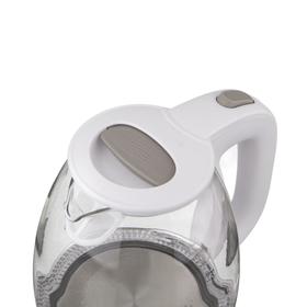 

Чайник HOTTEK HT-960-003, стекло, 1.7 л, 2200 Вт, подсветка, белый