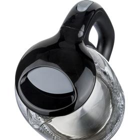 

Чайник электрический HOTTEK HT-960-007, стекло, 1.7 л, 2200 Вт, подсветка, чёрный