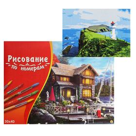 

Картина по номерам 30×40 см в коробке «Маяк на острове Мичинес»