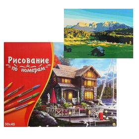 

Картина по номерам 30×40 см в коробке «Прекрасный закат в горах»