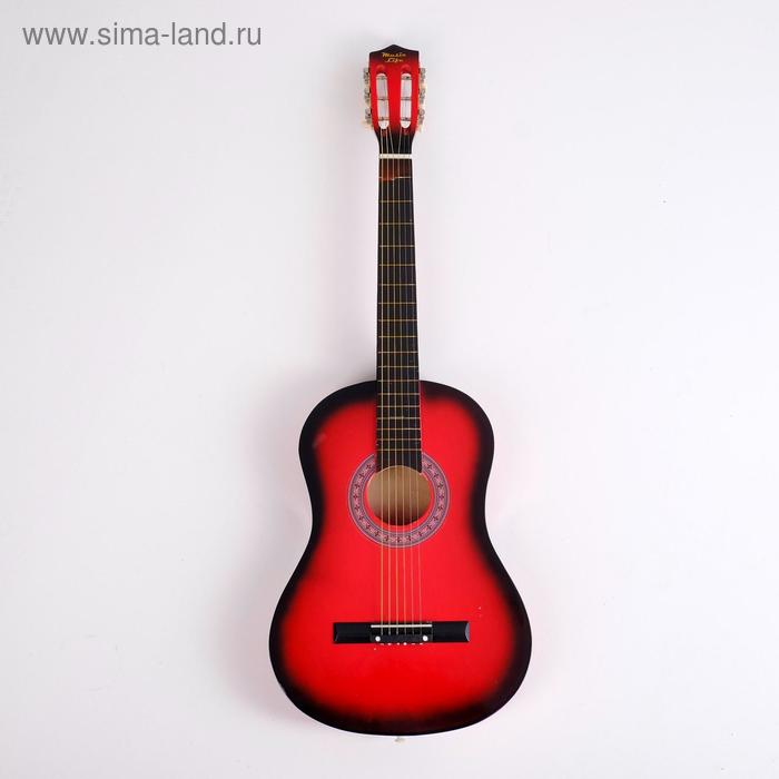 

Гитара классическая красная, 6-ти струнная 97см
