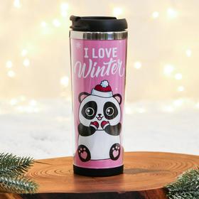 

Подарочный набор I love winter, термостакан 450 мл, варежки универсальный р-р