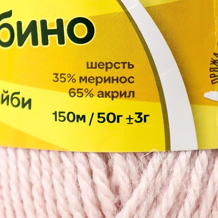 Пряжа "Бамбино" 35% шерсть меринос, 65% акрил 150м/50гр (067 пудра)