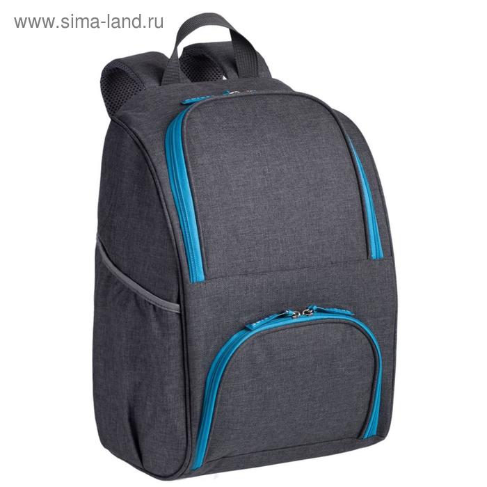 фото Изотермический рюкзак liten fest серый с синим stride