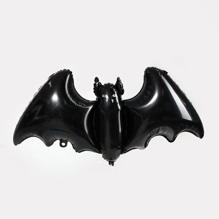 Шар фольгированный 48 «Летучая мышь», цвет чёрный шар фольгированный 35 летучая мышь вампир