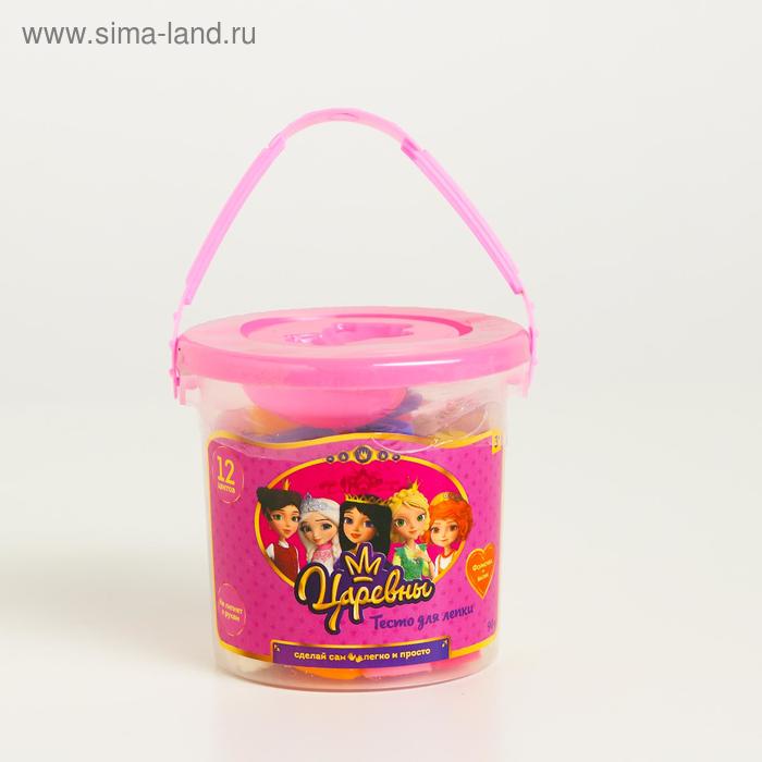 

Тесто для лепки 12 цветов, 90 г, 1 формочка+валик