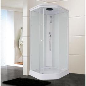 

Душевая кабина PARLY P91, 90 x 90 x 215 см, низкий поддон, стекла прозрачные/белые, белая