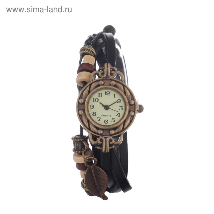Часы наручные женские Элиос, дискретный ход, ремешок 19.5 см, d-1.5 см, черные часы наручные детские единорожки дискретный ход ремешок 10 5 7 5 х 3 см d 2 5 см микс