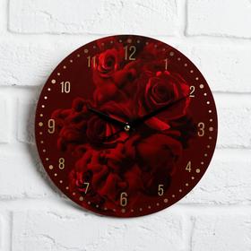 Часы дерево настенные «Розы», диам. 29 см Ош