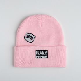 Стильная женская шапка 'Keep calm and hug panda' Ош