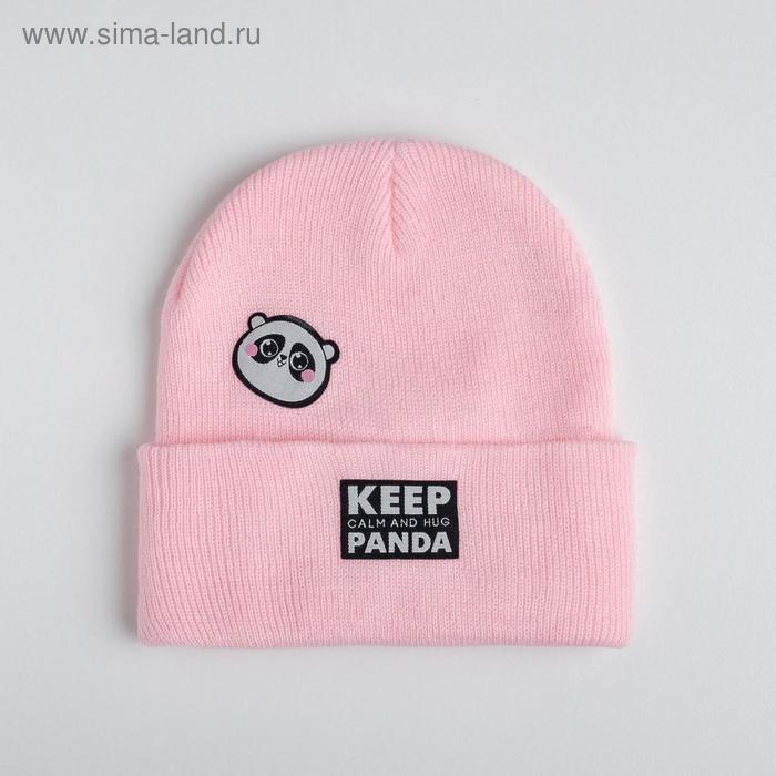 фото Стильная женская шапка "keep calm and hug panda" beauty fox
