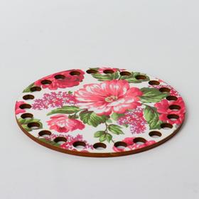 

Заготовка для вязания "Круг Цветник", донышко фанера, размер 10 см