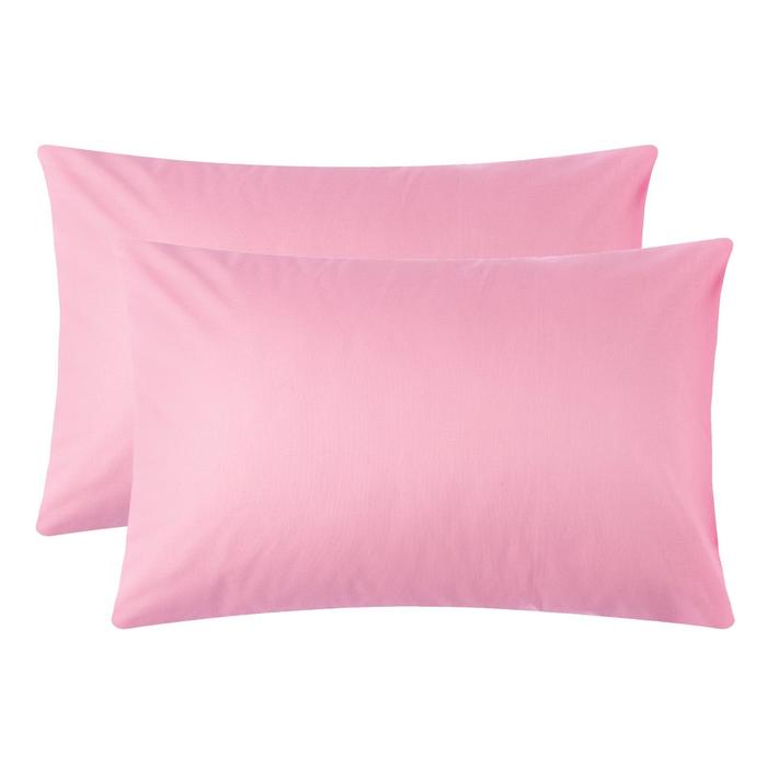 Комплект наволочек "Этель", 50х70 см - 2 шт, светло-розовый, 100% хлопок, поплин