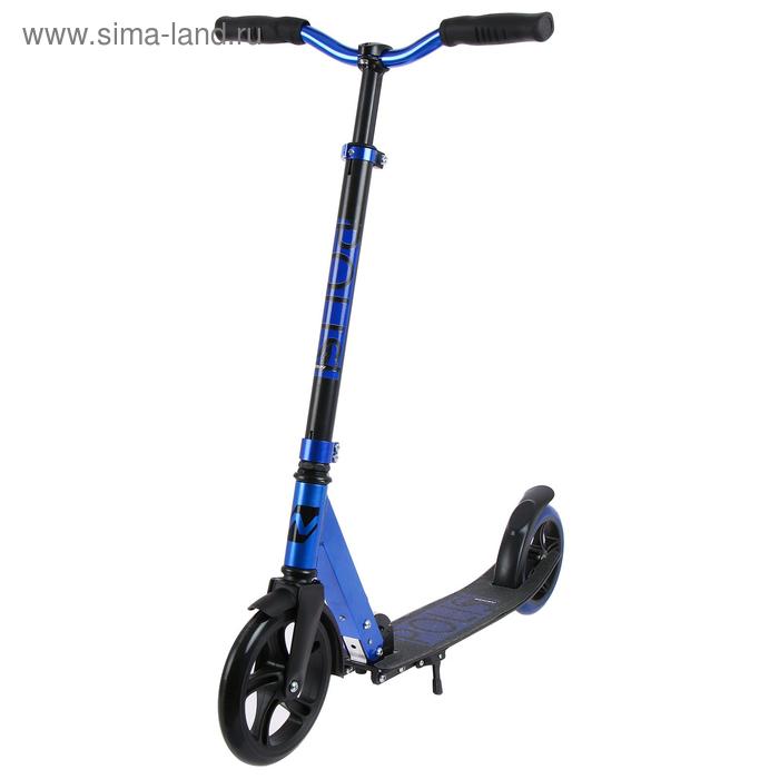 фото Самокат детский novatrack polis pro, колёса pu 200 × 180 мм, цвет синий