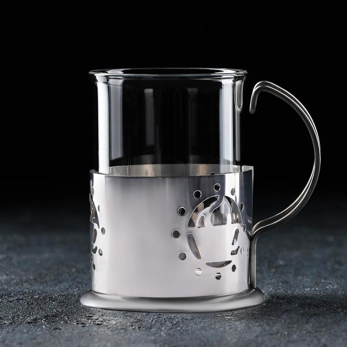 Кружка стеклянная 200 мл "Дымок"