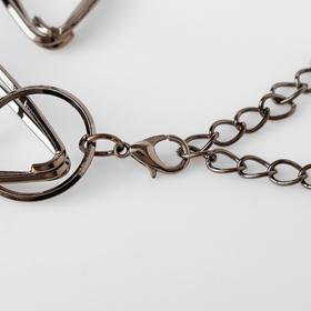 

Бусы "Цепь" капли, цвет серый металл, L=70 см