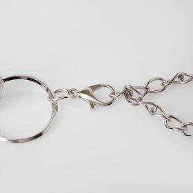 

Бусы "Цепь" эллипсы, цвет серебро, L=70 см