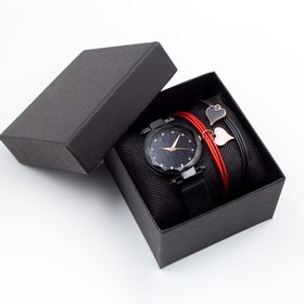 Подарочный набор 2 в 1 'Вия': наручные часы и браслет, d-3.5 см Ош