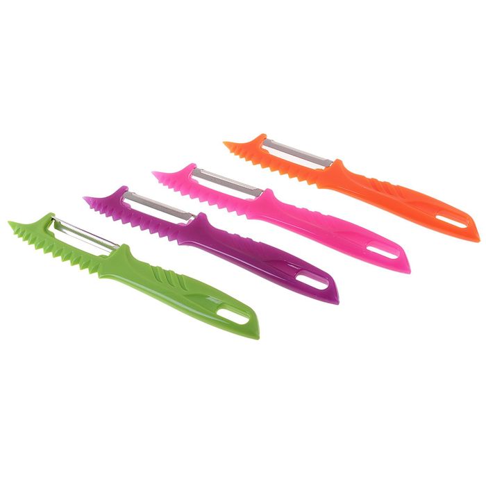 Овощечистка "Наклон" 19 см, цвета МИКС