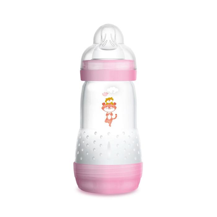 Бутылочка для кормления Easy Start, 260 мл., цвет розовый, с функцией самостерилизации, от 2 месяцев