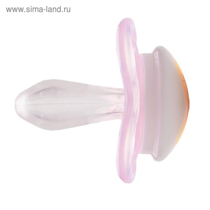 Пустышка силиконовая с контейнером Original, 2 шт., цвет розовый/бежевый, от 0 до 6 месяцев