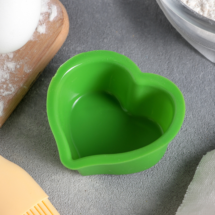 Форма для выпечки "Сердце" 8 см, цвета МИКС