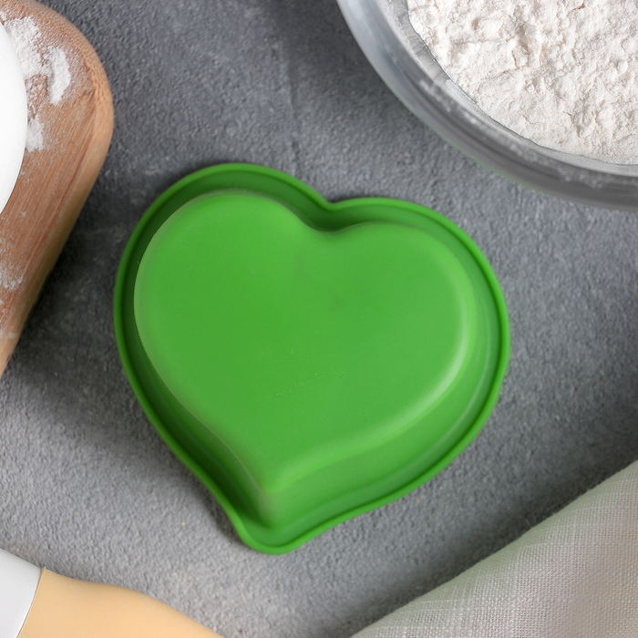 Форма для выпечки "Сердце" 8 см, цвета МИКС