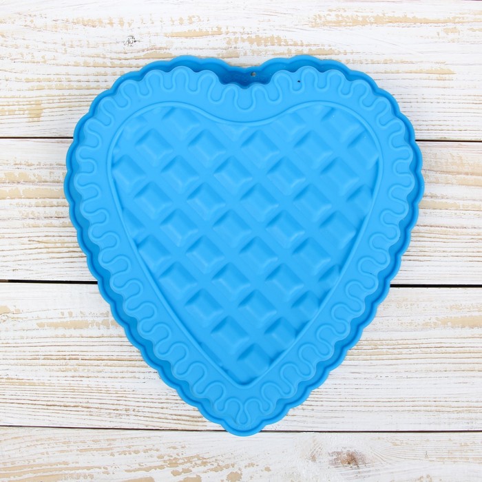 Форма для выпечки "Сердце. Клетка", цвета МИКС