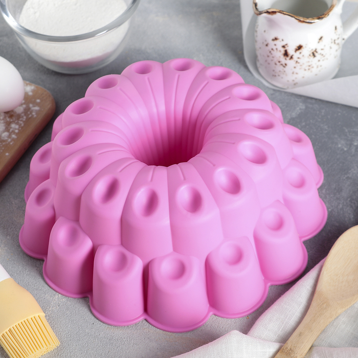 Форма для выпечки "Немецкий кекс. Иллюзия" 25х14 см, цвета МИКС