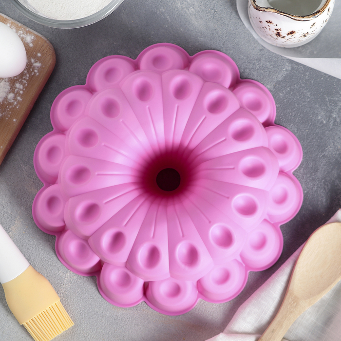 Форма для выпечки "Немецкий кекс. Иллюзия" 25х14 см, цвета МИКС