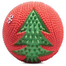 

Игрушка Triol New Year "Мяч с елкой" для собак, латекс, 5 см