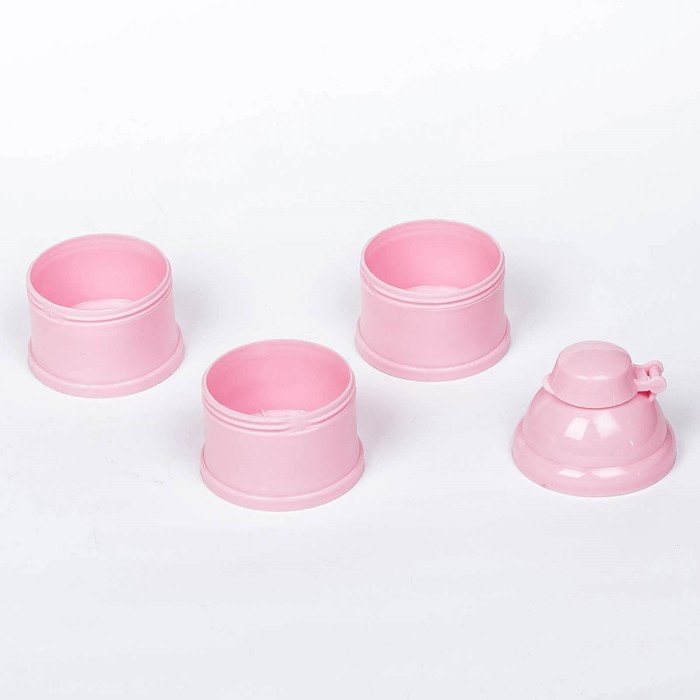 Контейнер пищевой для хранения детского питания, порционный сборный 3 секции, от 0 мес., цвета МИКС