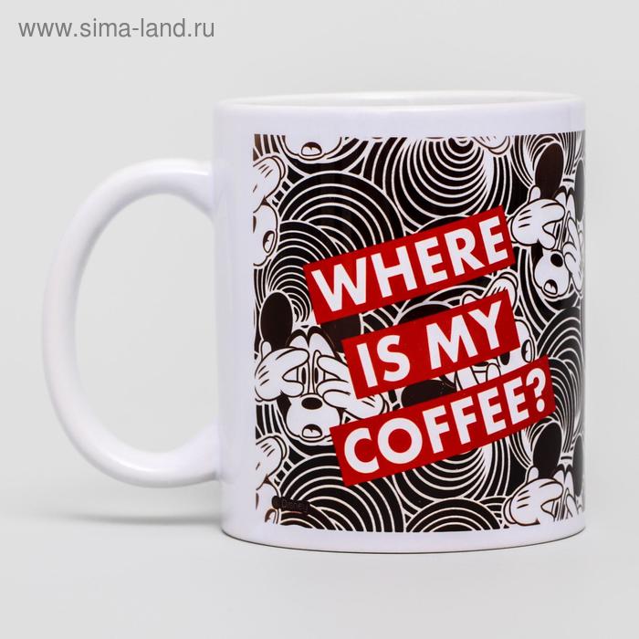 фото Кружка сублимация where is my coffe?, микки маус, 350 мл disney