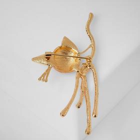 

Брошь "Кошка" фантазийная, цвет коричневый в золоте