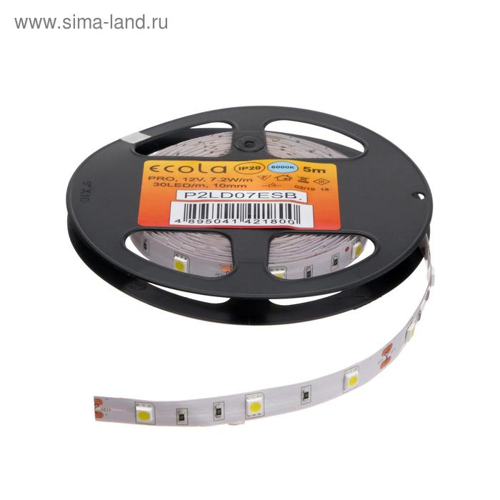 

Светодиодная лента Ecola PRO 5 м, IP20, SMD5050, 30 LED/м, 7.2 Вт/м, 12 В, 6000К