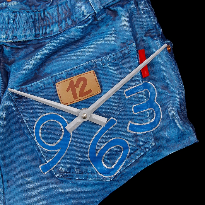 Часы настенные "Шорты джинсовые"