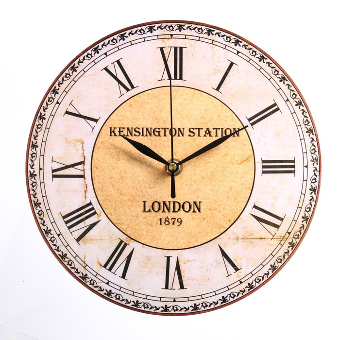 настенные часы из винила лондон 1 Часы настенные Лондон, дискретный ход, d-23.5 см