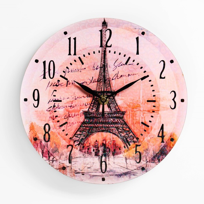 цена Часы настенные Париж, дискретный ход, d-23. см