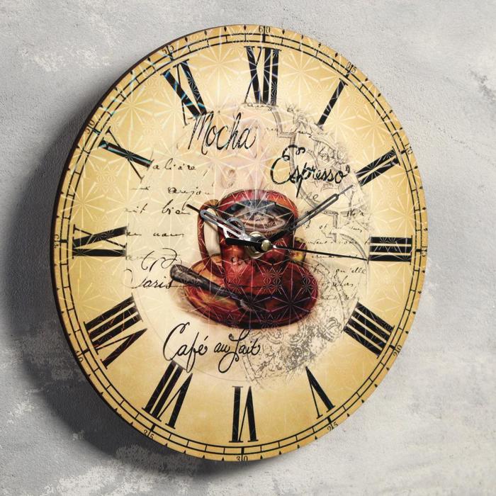 фото Часы настенные "кофе", дискретный ход, d-23.5 см соломон