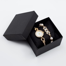 Подарочный набор 2 в 1 'Майоми': наручные часы d-2.5 см, браслет Ош