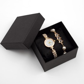 Подарочный набор 2 в 1 'Эйенн': наручные часы d-2.5 см, браслет Ош