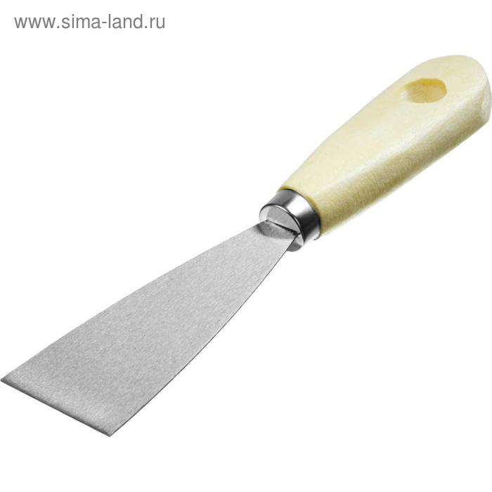 Шпатель MIRAX 1000-040_z01, стальной, деревянная ручка, 40 мм