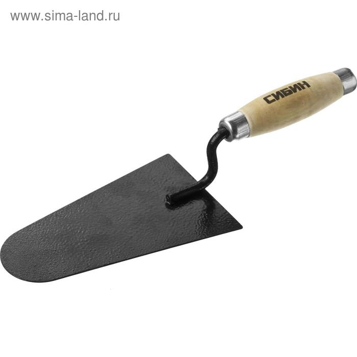 Кельма каменщика СИБИН 0820-5_z01, с деревянной усиленной ручкой