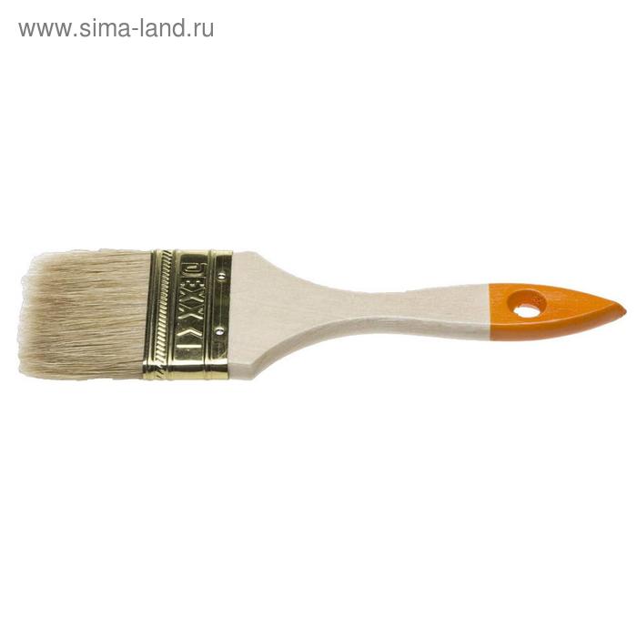 Кисть флейцевая DEXX 0100-063_z02, деревянная ручка, натуральная щетина, 63 мм