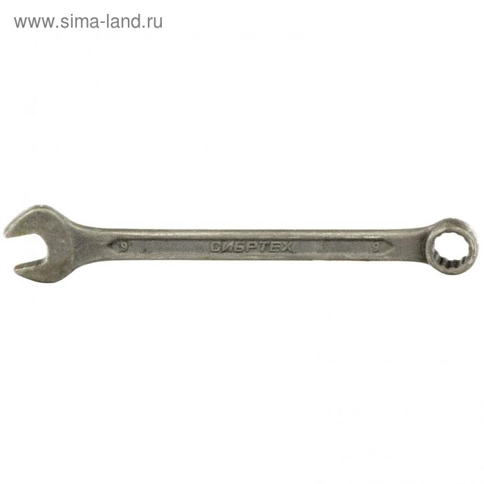 Ключ комбинированный Сибртех 14904, фосфатированный, 9 мм, ГОСТ 16983