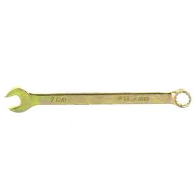 Ключ комбинированный 'Сибртех' 14973, 7 мм, желтый цинк Ош