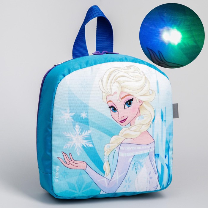 Рюкзак детский, с мигающим элементом, отдел на молнии, «Холодное Сердце»‎, Disney