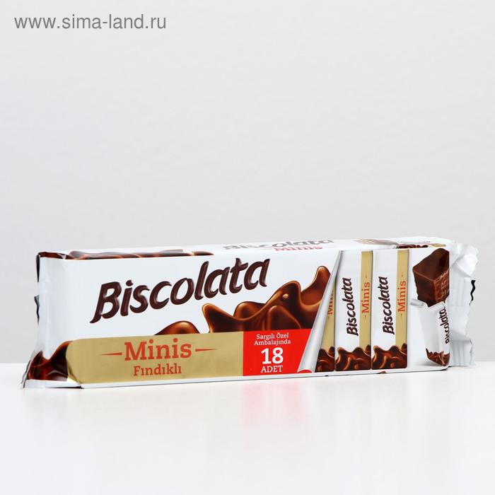 

Вафли Biscolata Minis в молочном шоколаде с ореховым кремом, 117 г