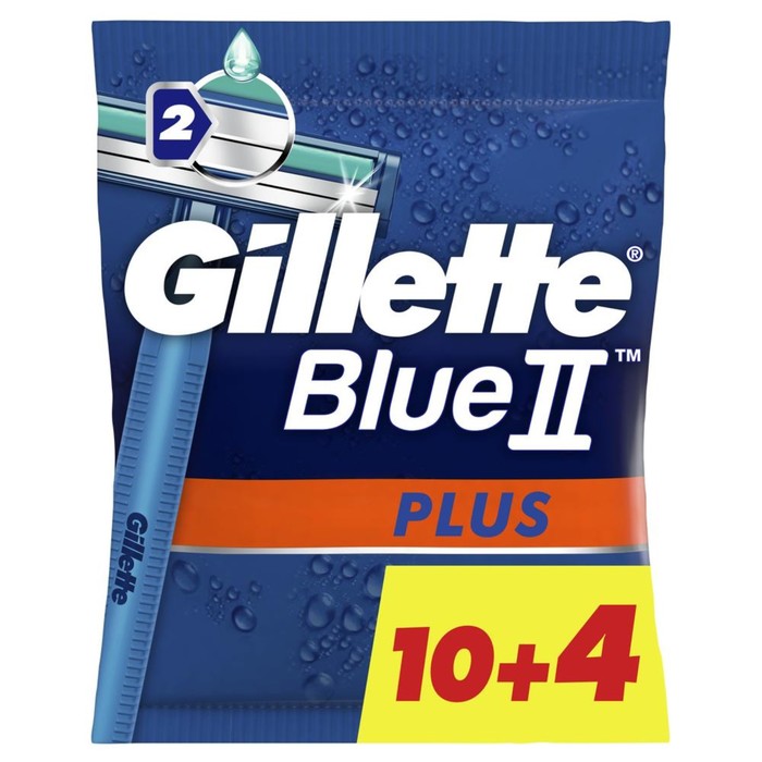 

Бритвы GILLETTE BLUEII Plus одноразовые, 14 шт.